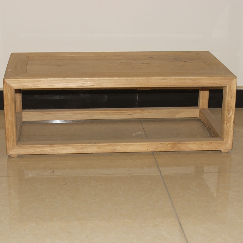 Old elm coffee table pure solid wood log custom Chinese style coffee table living room residential furniture neoclassical small apartment pit table