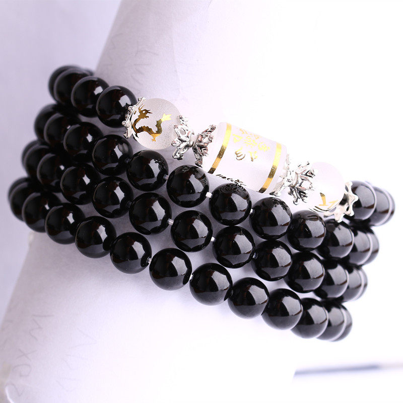 Crystal stall men and women's crystal handmade Japan-ROK version artificial black dazzling Shiodiu zodiac tiger rabbit this year hand string ornaments