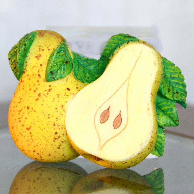 Foreign trade Europe and America rural fields Tian Yuan 2 raw pear 3d resin wall-mounted wall hanging desktop swinging piece wall decoration