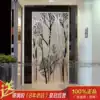 Painted art glass Modern minimalist style Aisle entrance screen partition background double-sided Norwegian forest
