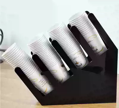 Coffee cup holder milk tea with cup holder cup holder disposable paper cup storage layer shelf plastic cup holder
