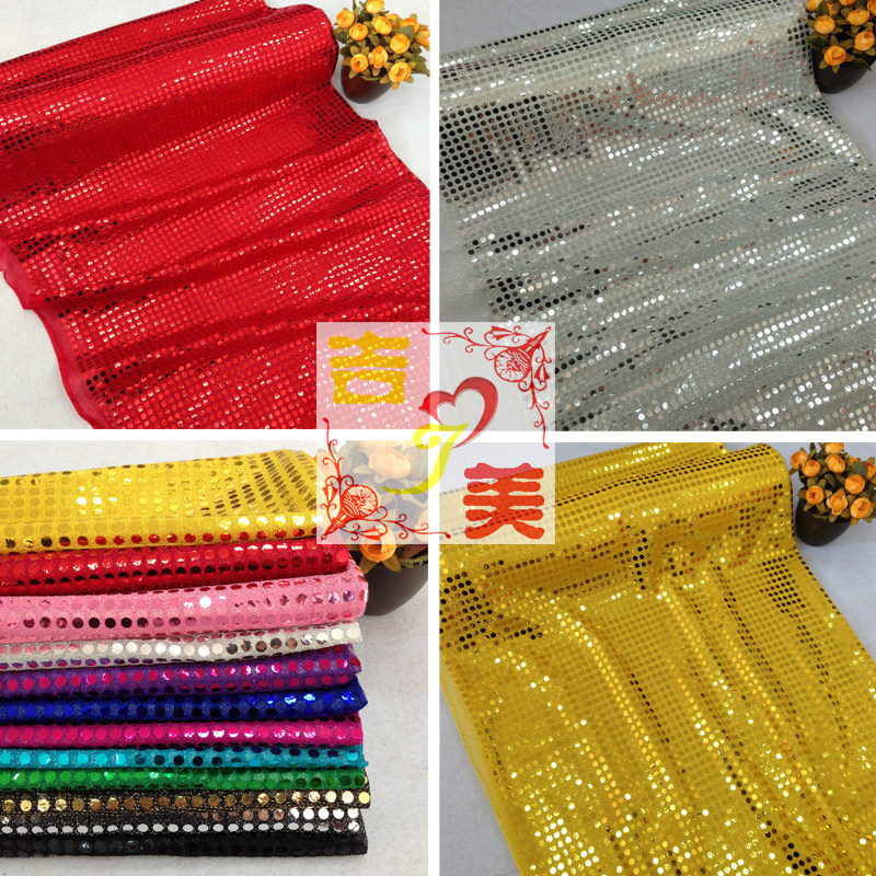 6mm bright sheet cloth large pearl sheet gold silver wire mesh yarn hot sheet Wedding Celebration background decoration Dance Out of dress fabric