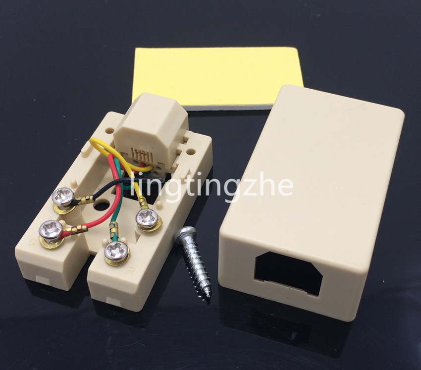 High quality four core single hole telephone junction box Gold plated telephone line connection box Telephone line terminal Telephone connector