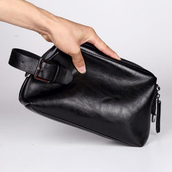 2024 new Korean version of the tide men's handbag mobile phone bag small bag casual player bag men's business official document grabbing bag