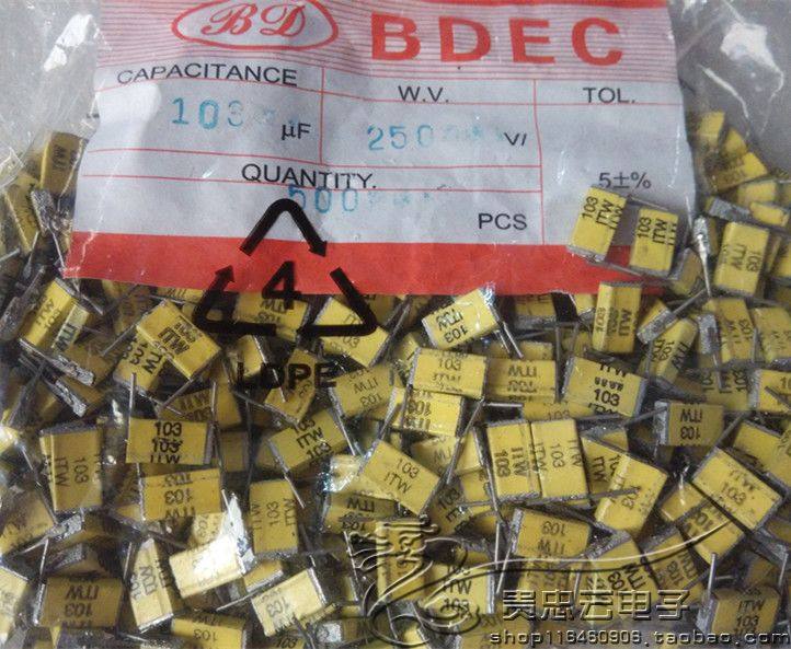 New original package American ITW layer cake 250V0 01UF 103 copper feet infinite fever film capacitor