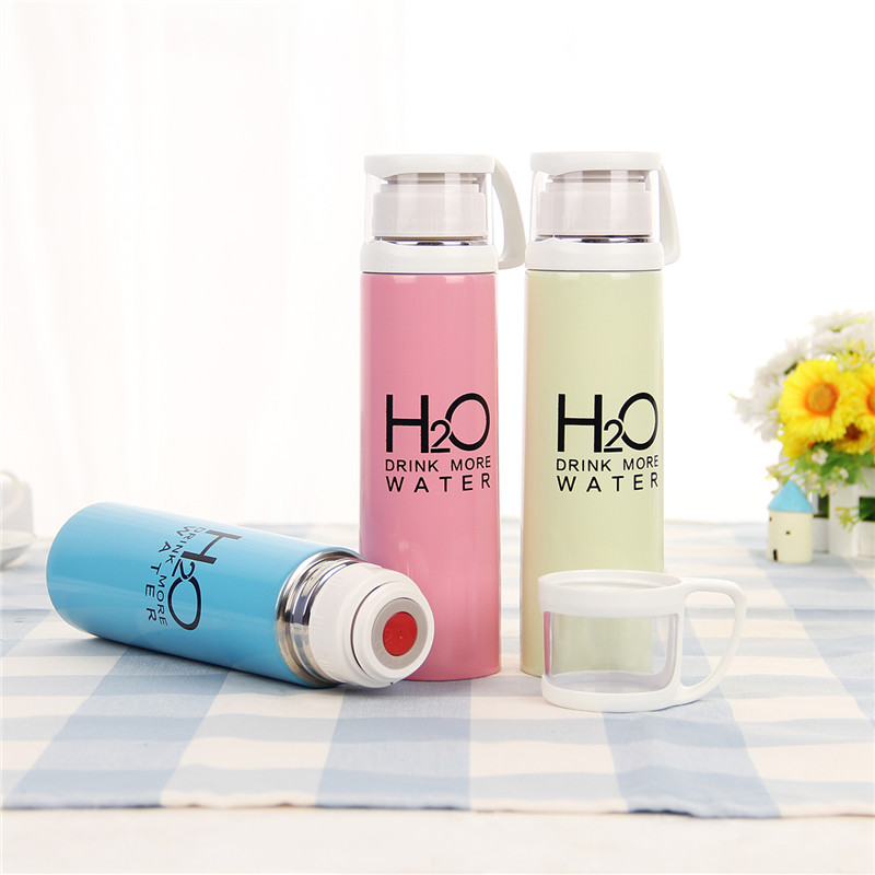 Bullet 304 stainless steel vacuum cup double-layer vacuum cup 500ml custom printing cup office student water cup