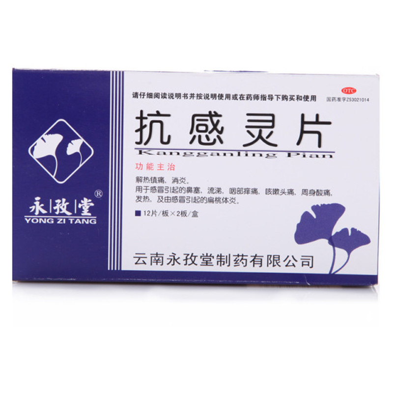 永孜堂 抗感灵片 0.9g*24片/盒