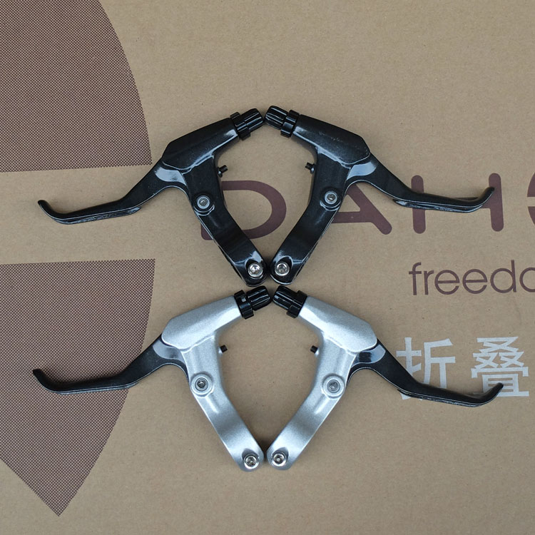 No-label aluminum alloy mountain road bike brake handle super light handbrake to take disc brake universal accessory black white