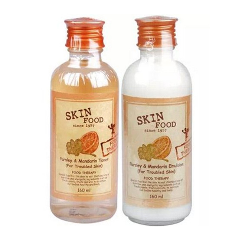 Skin Food/思亲肤香芹菜柳橙舒缓水乳套装 控油清洁毛孔补水保湿