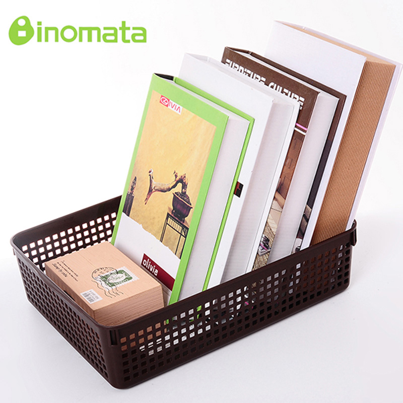 日本进口inomata塑料收纳篮 整理筐 杂物收纳筐 桌面收纳盒 4586