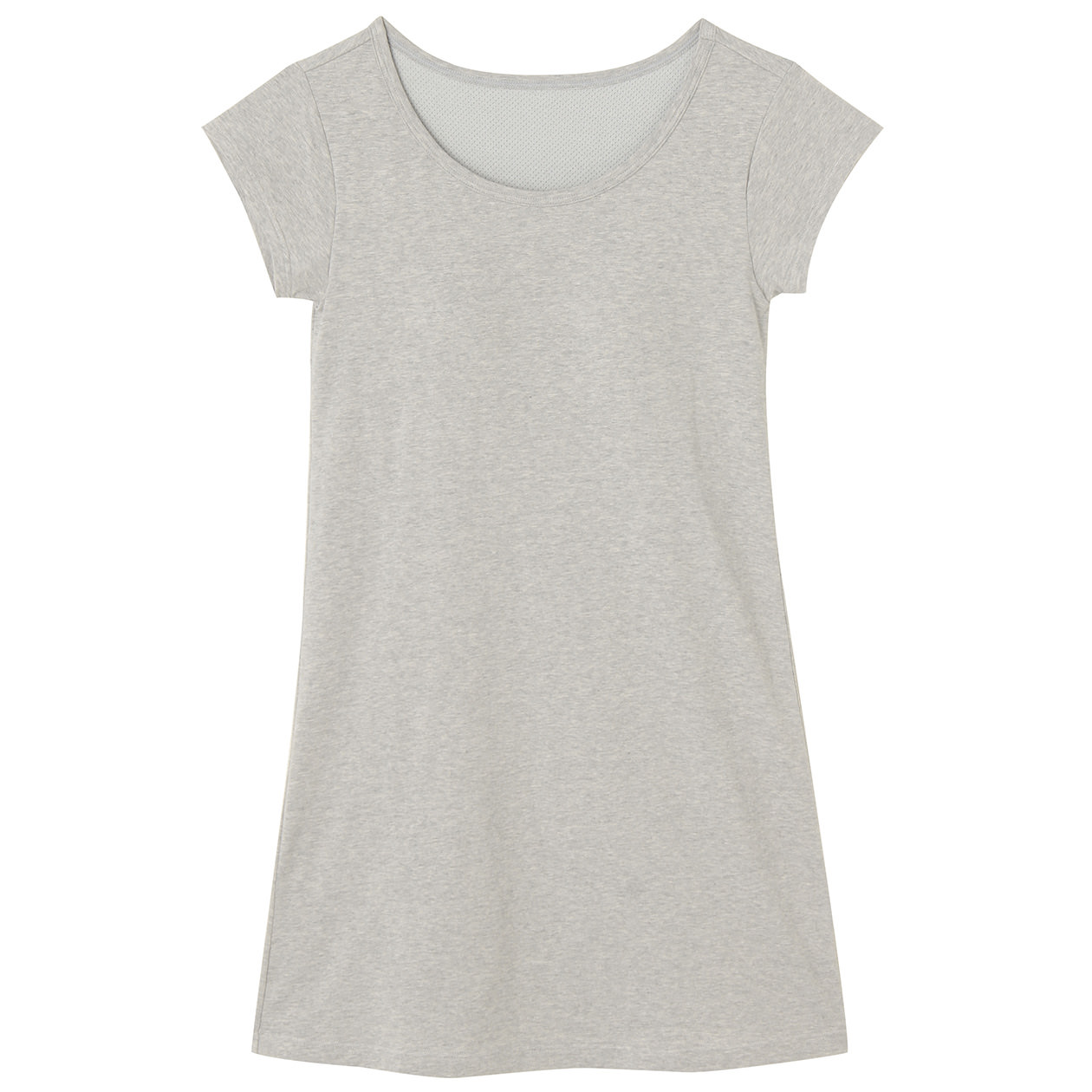 无印良品 MUJI 女式 里网眼凉爽_弹力天竺带罩杯束腰长上衣