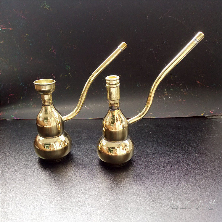 Hand-all-copper water smoke pot tobacco cigarette holder cigarette holder dry tobacco paper tobacco-tobacco-tobacco-filter copper hyacinth water cigarette bag pan