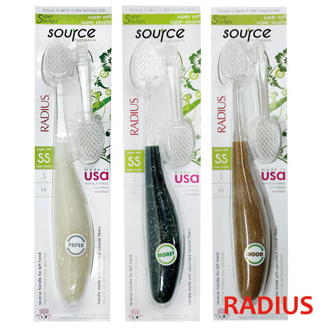 台湾官网直邮进口美国RADIUS-替换型软毛环保牙刷组(2入组)