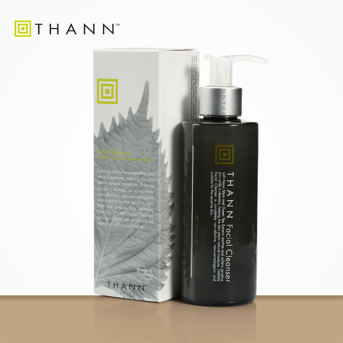 THANN庭润 紫苏系列绿茶温和洁面乳200ml 深层清洁补水保湿洗面奶