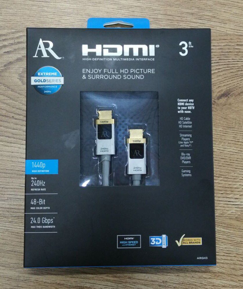 US AR ACOUSTIC Research Gold Series HDMI Line 1440P 1 8 m