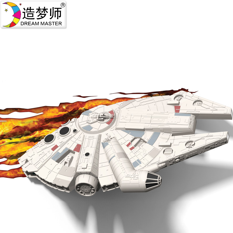 Dream maker Star Wars Millennium Falcon 3D decorative wall lamp European-style study bedroom bedside lamps lighting ideas