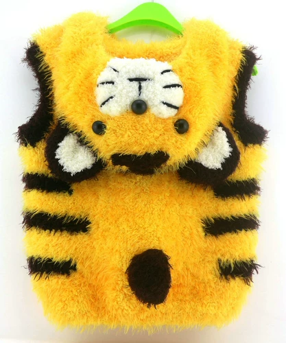 Детский шерстяной плетеный жилет, коралловый бархатный набор материалов с пухом, DIY, тигр