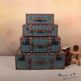 Ретро портативный чемодан для путешествий, антикварный декор, в американском стиле