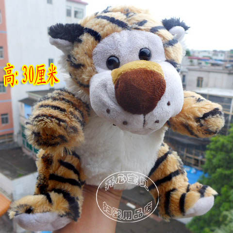 Foreign Trade Original Single Tiger Hand Puppet Toys puppets Asian tiger hands occasionally teach parent-child story game props