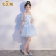 Cô gái buổi tối ăn mặc công chúa váy hoa cô gái ăn mặc nhỏ máy chủ màu xanh tutu mùa hè ngắn trang phục trẻ em shop quần áo trẻ em Váy trẻ em