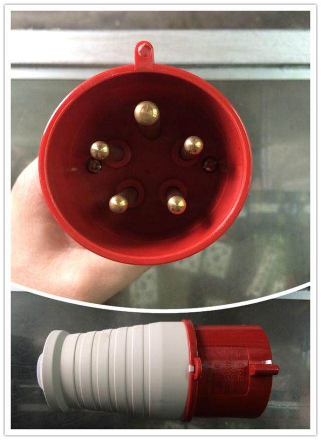 工业插头插座连接器 上丰电气380V插头 5芯32A工业插头 室外防水插头插座