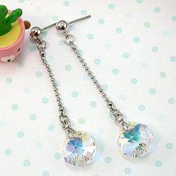 台湾官网直邮进口【伊饰晶漾】希腊风情水晶垂坠耳环