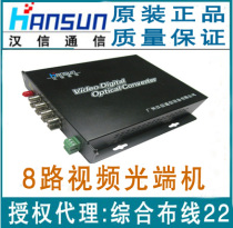 Hanxin 8-channel video optical transceiver HS-VDT R801011S with 485 return data Guangzhou Hanxin