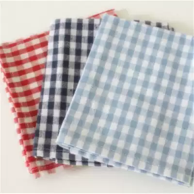 Foreign trade pastoral plaid fabric cotton cotton cotton triangle placemat napkin home baking household items shooting props