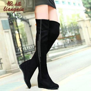 Demi-season elastic high high boots