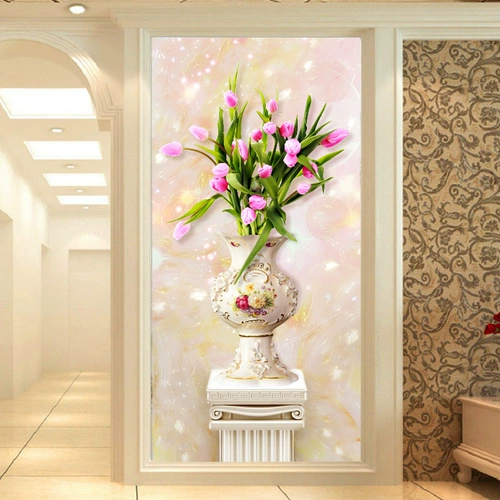 Cross -Stitch Diamond Embroidery New Diamond 2019 Tulip Store Torch коридор вертикальная версия полная живопись бриллиантов