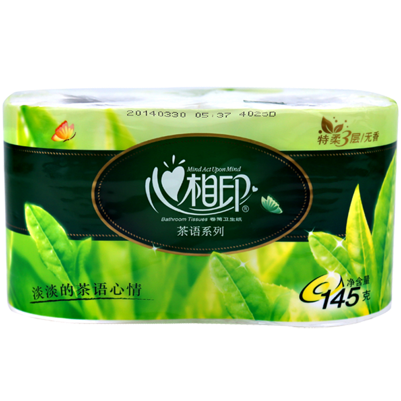 心相印茶语特柔3层无香卷筒纸卫生纸 145gx2卷/包 BT1402