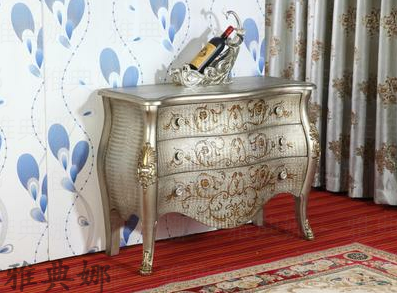 European-style hallway cabinet decorative partition cabinet American-style hall cabinet solid wood cabinet living room partition cabinet drawer locker