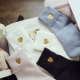 Vintage thêu tình yêu dày vớ cotton vớ Vớ mùa thu và mùa đông vớ cotton PS361