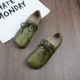 Giày búp bê Sen retro handmade đế mềm, giày đế bằng, miệng cắt thấp mẫu giày nữ đẹp 2021 Giày cắt thấp