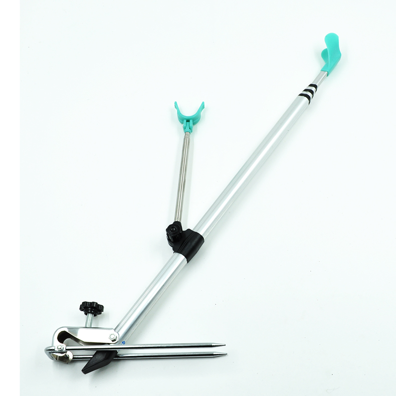 Watch Sea Aluminum Alloy Gun Bench Stand Fishing Rod Bracket Ground Insert Fishing Bracket Fishing Gear Handrod Rack Fishing Gear