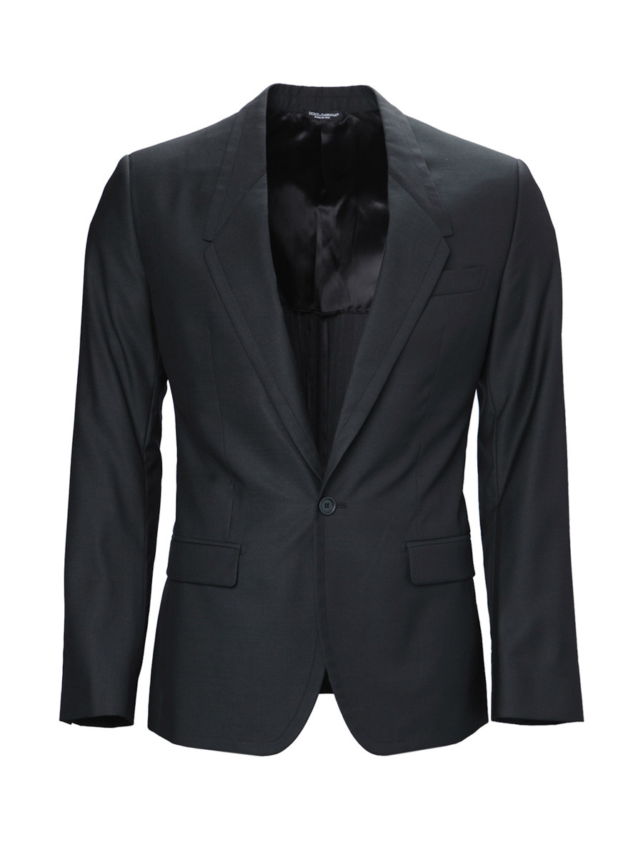 Dolce&Gabbana 深绿色平驳领一粒扣饰西装外套