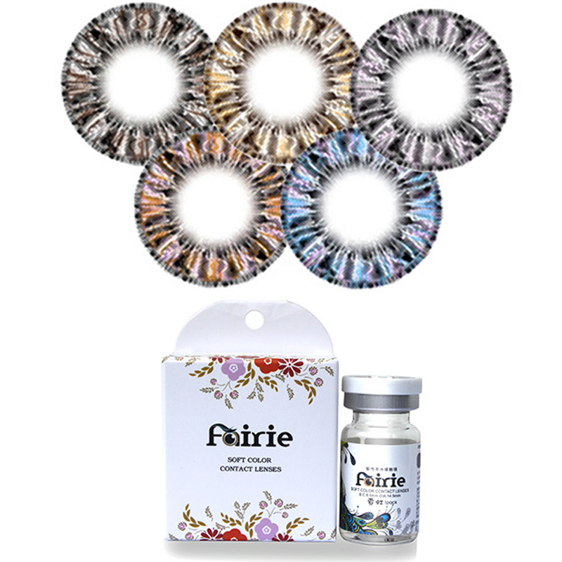 LuckyEye Fairie霓虹 大直径美瞳年抛混血彩色近视隐形眼镜1片ll