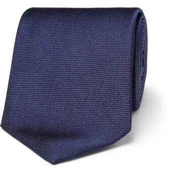Turnbull & Asser Textured Woven Silk Tie, a Brand Favored by the British Royal Family