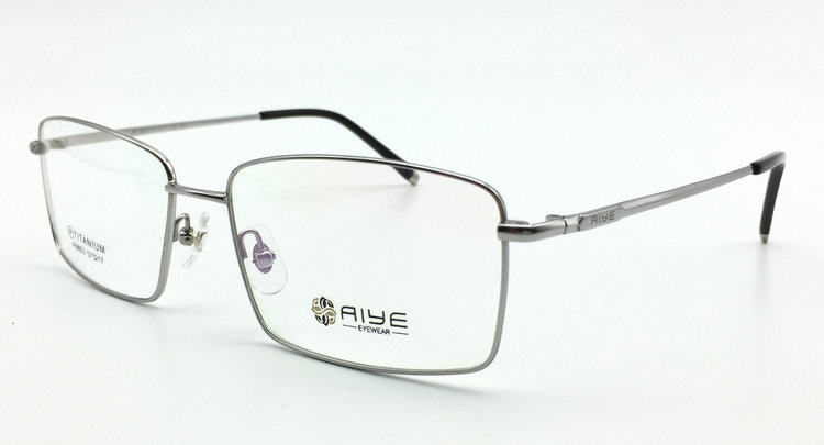 Large face nearsight glasses lead cadre square frame pure titanium glasses frame male eyeframe frame 57 MM simple