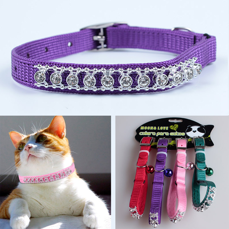 MOON＆LOVE猫项圈 猫颈带 猫用品针织带钻石颈圈猫咪脖圈 包邮