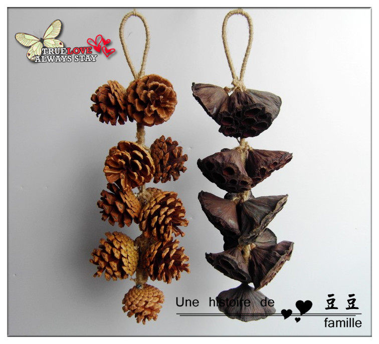 Lotus pine hanging pine hanging household decorations café café cafe shooting props retro home jewelry