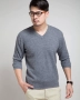 Áo len nam mùa thu và cổ áo len cashmere cổ chữ V ngắn đầu áo len màu rắn chạm đáy áo len đan áo khoác cardigan nam