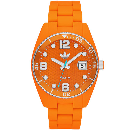 台湾官网直邮进口adidas 爱迪达 Brisbane 彩色摇滚格纹矽胶腕表-