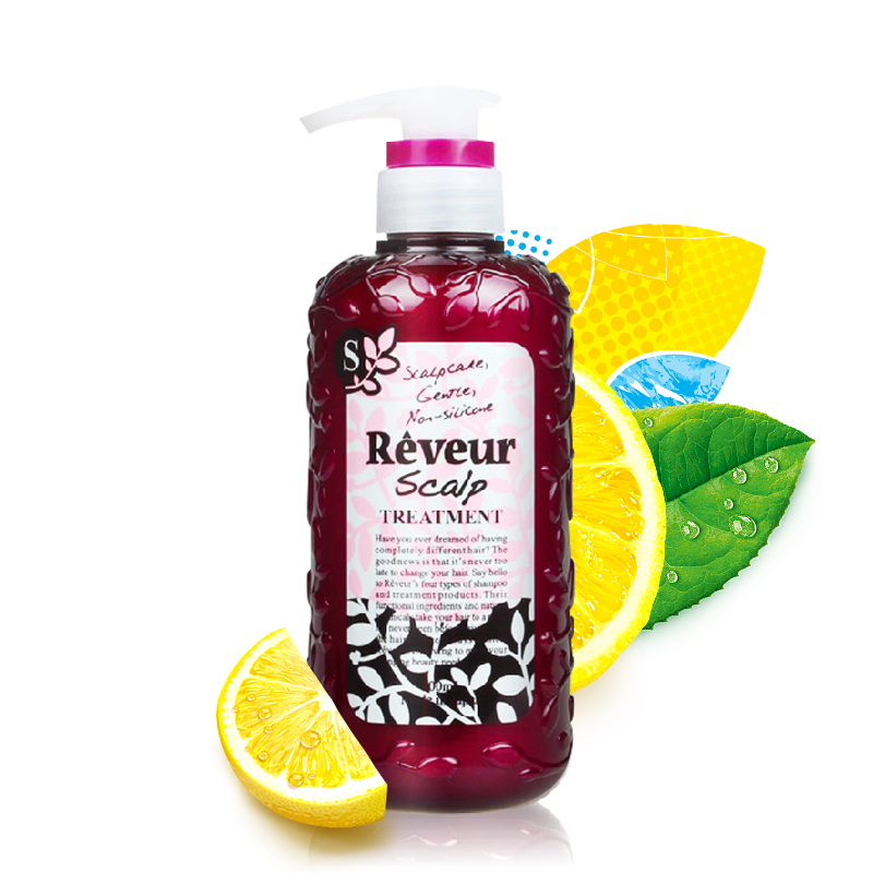 Reveur无硅护发素头皮护理型 橘子香 粉色500ml 养护头皮