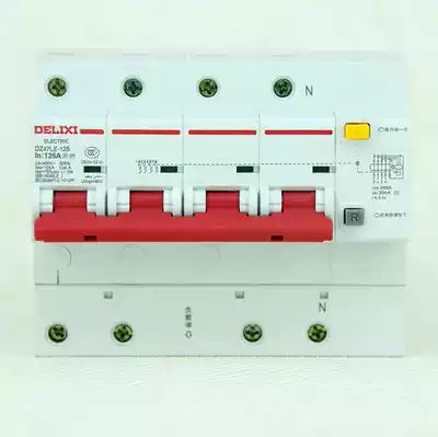Delixi High current leakage protection circuit breaker DZ47LE-125 1P N 2P 3P N 4P100A125A
