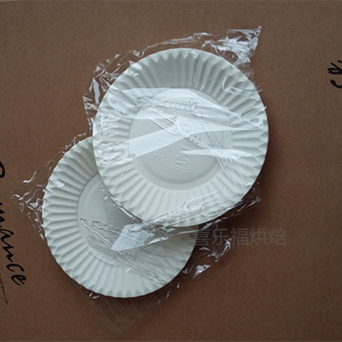 Individually Packaged Disposable 600 Sets of 1000 Pieces Birthday Cake Paper Plates and Forks, 5 Plates, 5 Forks, Two-Pronged Bamboo Joint, Hot-Selling