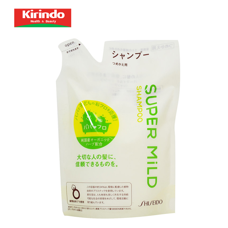 【Kirindo】日本进口资生堂惠润绿野super mild洗发水替换装400ml