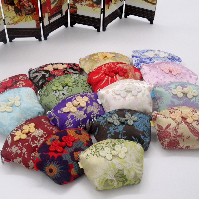 Gift giving China Wind Nanjing Yunjin Featured shell disc clasp brocade with brocade zero Money Coin Bag Containing Wedding Celebration and Sugar Package