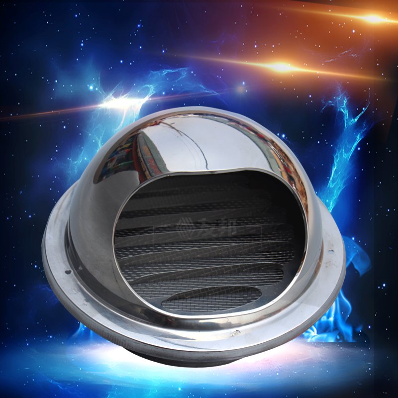 Promotion thickened 201 stainless steel exhaust hood external air port Rain-proof ventilation ball smoke exhaust air hood vent 80-200