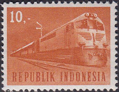 Foreign stamps Indonesia 1964 Vehicle trains 1 new T